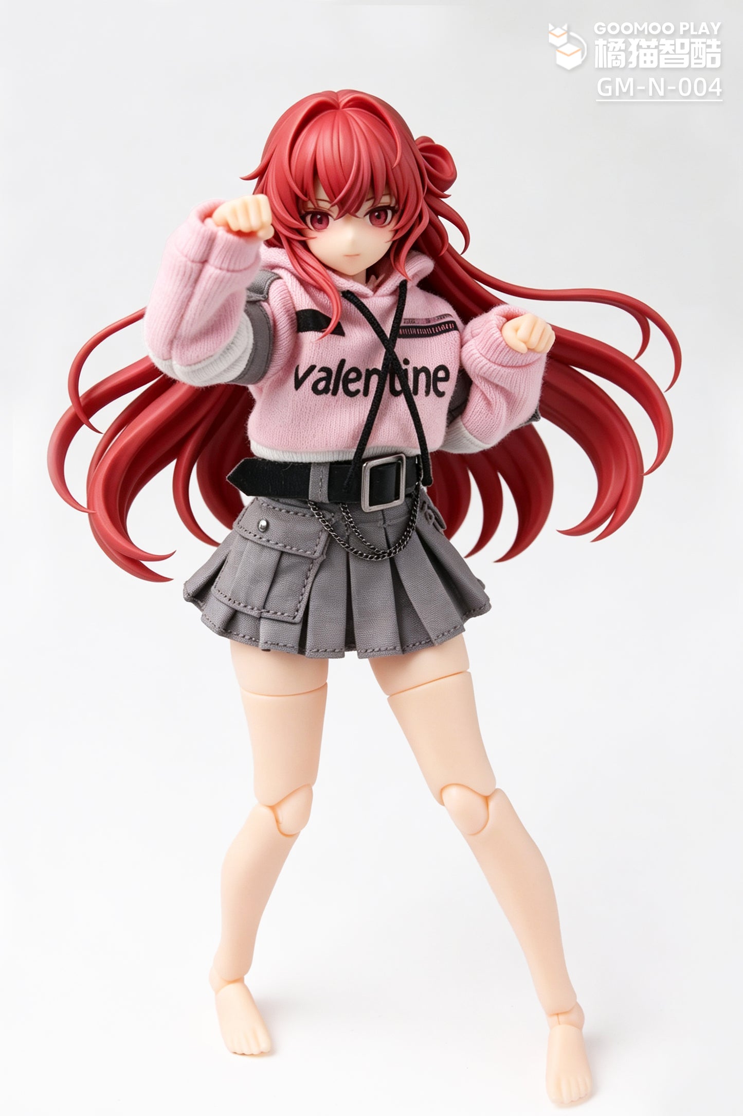 GOOMOO GM-N-004 パーカー&スカートセット 1/12スケール可動フィギュア用着せ替え服【予約商品】