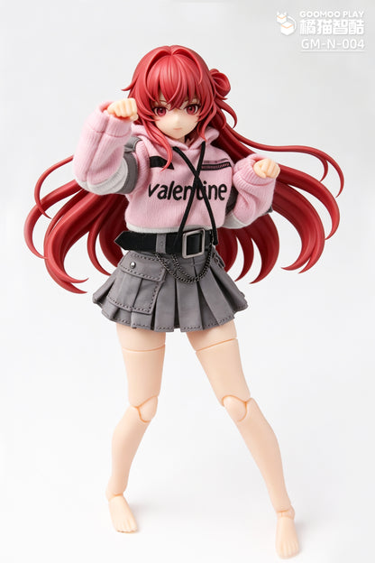GOOMOO GM-N-004 パーカー&スカートセット 1/12スケール可動フィギュア用着せ替え服【予約商品】