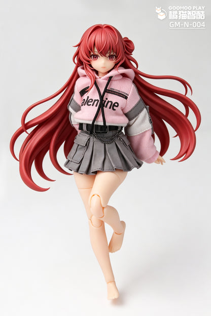 GOOMOO GM-N-004 パーカー&スカートセット 1/12スケール可動フィギュア用着せ替え服【予約商品】