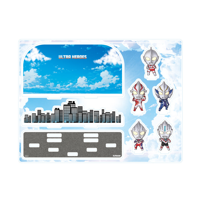 アクリルジオラマ ウルトラマンシリーズ 04 集合デザイン(ミニキャライラスト)【予約商品】