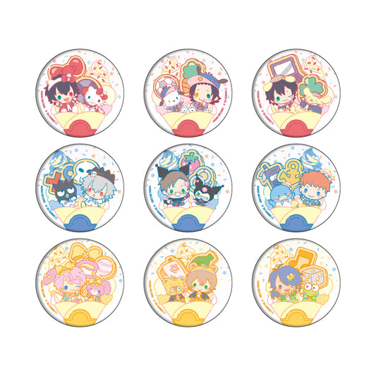 【Box/9】缶バッジ ヒプノシスマイク SANRIO NAKAYOKU EDIT 03 コラボイラスト【予約商品】