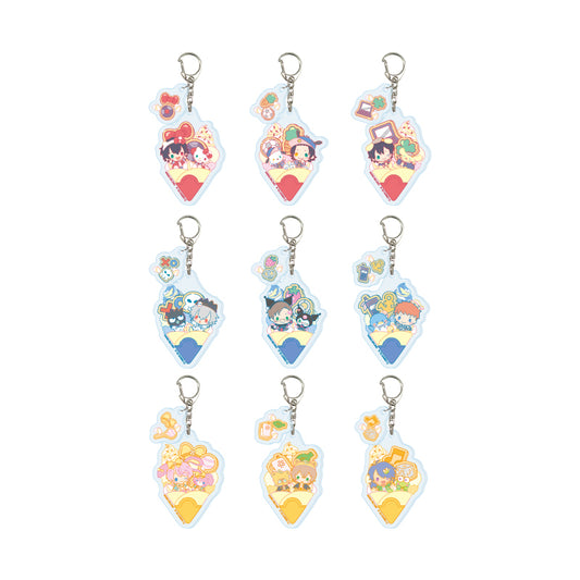 【Box/9】パーツ付きアクリルキーホルダー ヒプノシスマイク SANRIO NAKAYOKU EDIT 01 コラボイラスト【予約商品】