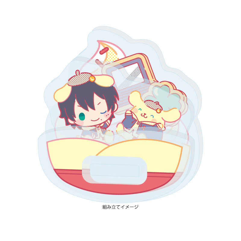 ゆらゆらアクリルスタンド ヒプノシスマイク SANRIO NAKAYOKU EDIT 03 山田三郎×ポムポムプリン(コラボイラスト)【予約商品】