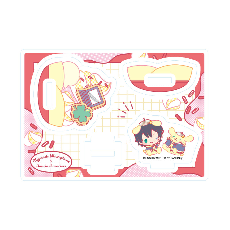 ゆらゆらアクリルスタンド ヒプノシスマイク SANRIO NAKAYOKU EDIT 03 山田三郎×ポムポムプリン(コラボイラスト)【予約商品】