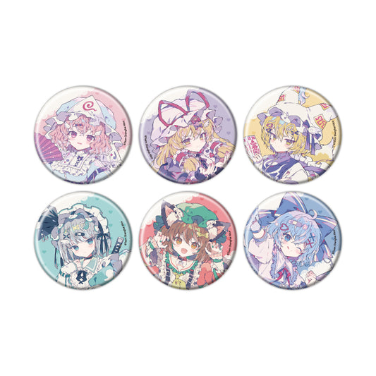 【Box/6】缶バッジ 東方Project 13 天使界隈Ver.(描き起こしイラスト)【予約商品】