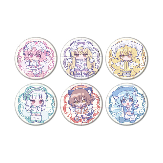 【Box/6】缶バッジ 東方Project 14 天使界隈Ver.(ミニキャライラスト)【予約商品】
