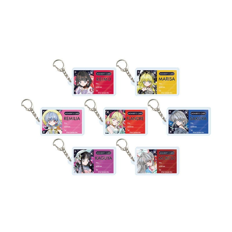 【Box/7】アクリルキーホルダー 東方Project 02 レトロアイドルVer.(描き起こしイラスト)【予約商品】
