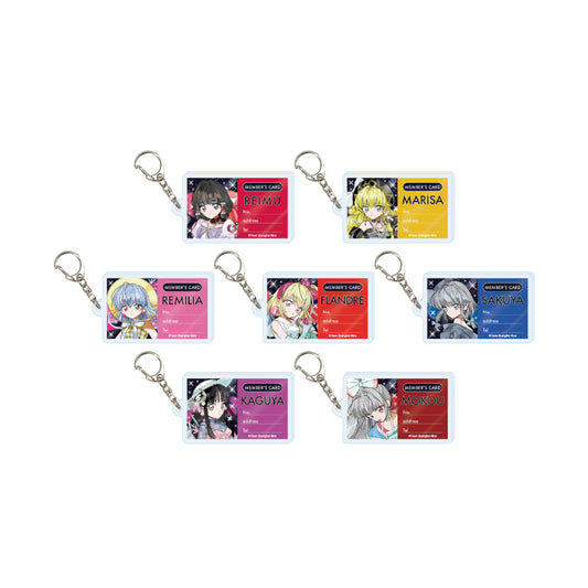 【Box/7】アクリルキーホルダー 東方Project 02 レトロアイドルVer.(描き起こしイラスト)【予約商品】