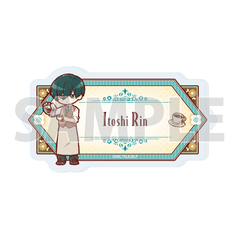 おなまえアクリルプレートバッジ ブルーロック 27 糸師凛 レトロカフェVer.(グラフアートイラスト)【予約商品】