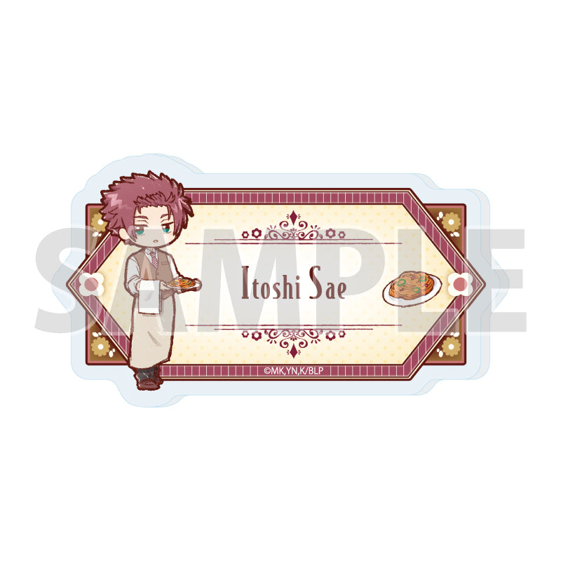 おなまえアクリルプレートバッジ ブルーロック 28 糸師冴 レトロカフェVer.(グラフアートイラスト)【予約商品】