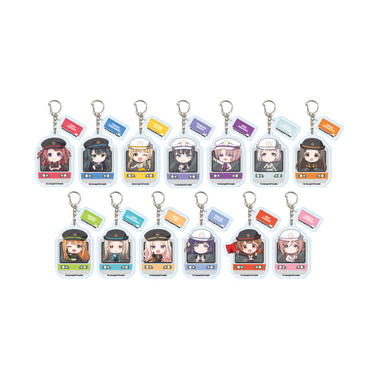 【Box/13】パーツ付きアクリルキーホルダー 学園アイドルマスター 03 駅員風衣装Ver.(ミニキャライラスト)