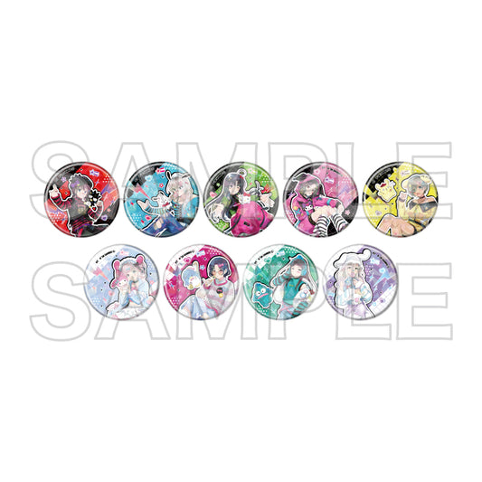 【Box/9】ホログラム缶バッジ(57mm) ガールズバンドクライ×サンリオキャラクターズ 03 コラボイラスト【予約商品】