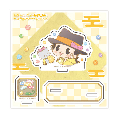 アクリルスタンドプレート 家庭教師ヒットマンREBORN!×SANRIO CHARACTERS 11 リボーン×ニャニィニュニェニョン(コラボイラスト)【予約商品】