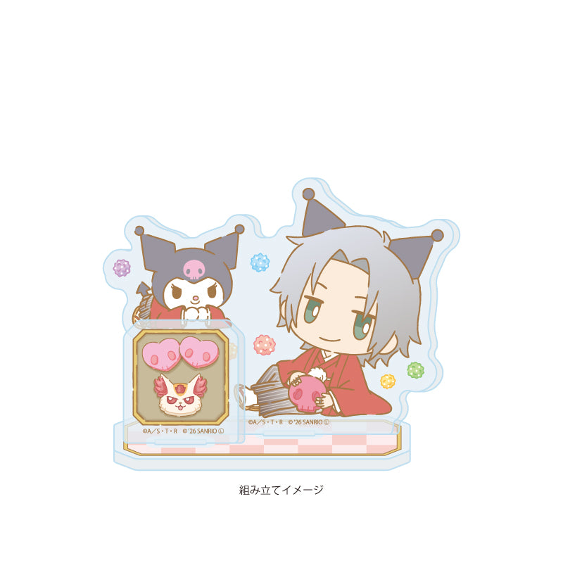 アクリルスタンドプレート 家庭教師ヒットマンREBORN!×SANRIO CHARACTERS 13 獄寺隼人×クロミ(コラボイラスト)【予約商品】