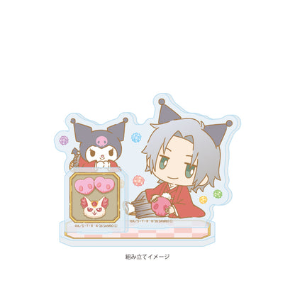 アクリルスタンドプレート 家庭教師ヒットマンREBORN!×SANRIO CHARACTERS 13 獄寺隼人×クロミ(コラボイラスト)【予約商品】