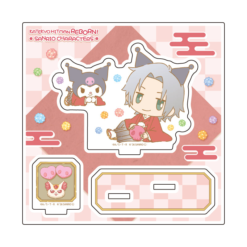 アクリルスタンドプレート 家庭教師ヒットマンREBORN!×SANRIO CHARACTERS 13 獄寺隼人×クロミ(コラボイラスト)【予約商品】