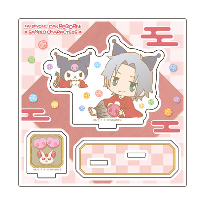 アクリルスタンドプレート 家庭教師ヒットマンREBORN!×SANRIO CHARACTERS 13 獄寺隼人×クロミ(コラボイラスト)【予約商品】