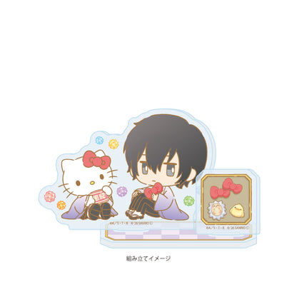 アクリルスタンドプレート 家庭教師ヒットマンREBORN!×SANRIO CHARACTERS 15 雲雀恭弥×ハローキティ(コラボイラスト)【予約商品】