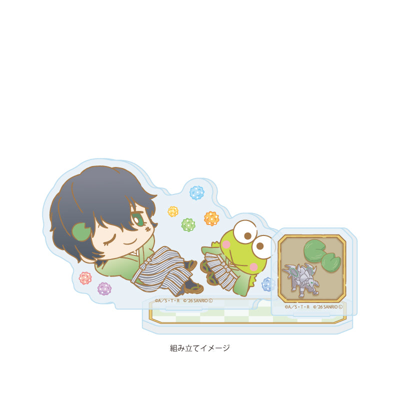アクリルスタンドプレート 家庭教師ヒットマンREBORN!×SANRIO CHARACTERS 17 ランボ×けろけろけろっぴ(コラボイラスト)【予約商品】
