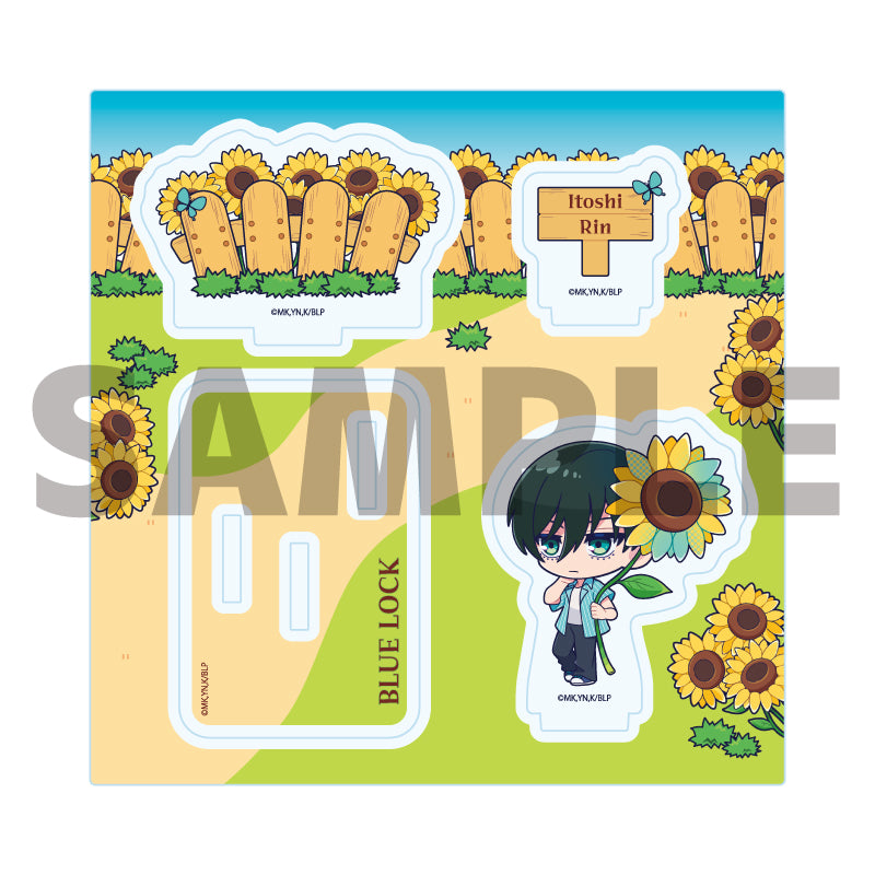 アクリルスタンドプレート ブルーロック 15 糸師凛 カラフルサンフラワーVer.(ミニキャライラスト)【予約商品】