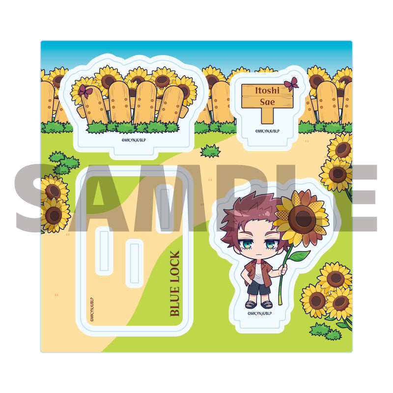 アクリルスタンドプレート ブルーロック 21 糸師冴 カラフルサンフラワーVer.(ミニキャライラスト)【予約商品】