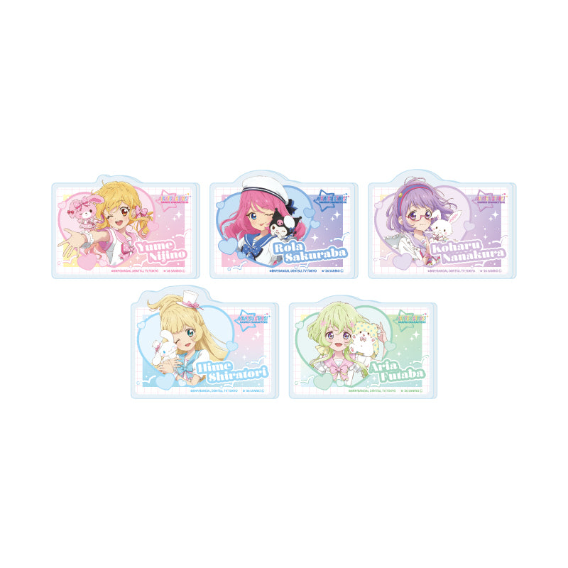 【Box/5】アクリルプレートバッジ アイカツスターズ!×サンリオキャラクターズ 01 コラボイラスト(等身)【予約商品】