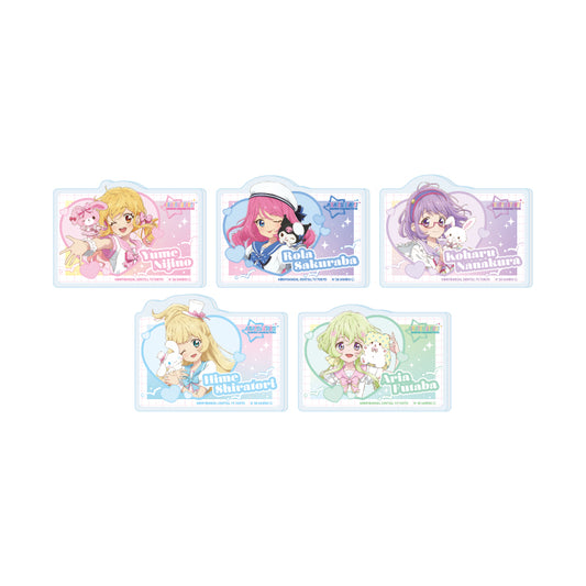 【Box/5】アクリルプレートバッジ アイカツスターズ!×サンリオキャラクターズ 01 コラボイラスト(等身)【予約商品】
