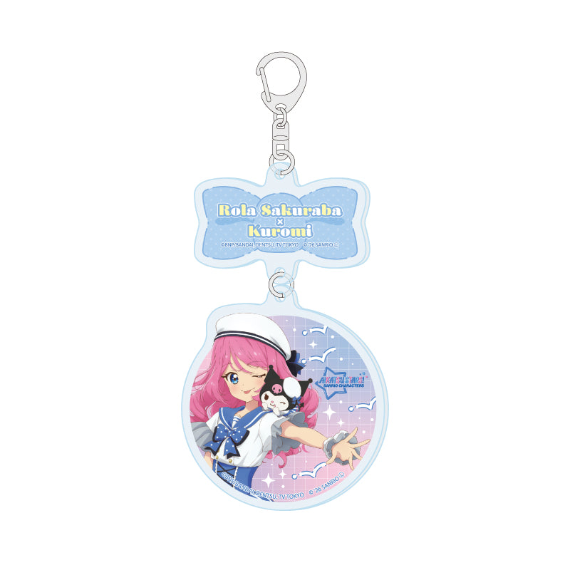 連結アクリルキーホルダー アイカツスターズ!×サンリオキャラクターズ 02 桜庭ローラ×クロミ(コラボイラスト(等身))【予約商品】