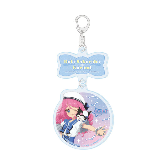 連結アクリルキーホルダー アイカツスターズ!×サンリオキャラクターズ 02 桜庭ローラ×クロミ(コラボイラスト(等身))【予約商品】