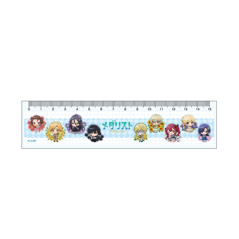 定規15cm メダリスト 01 誕生花Ver.(ミニキャライラスト)【予約商品】
