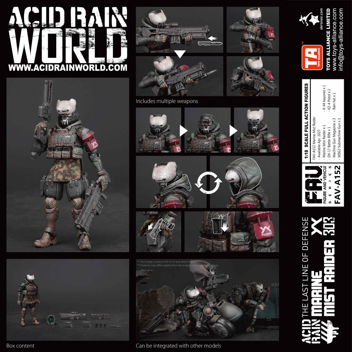 001_TOYS ALLIANCE LIMITED アシッドレイン 1/18スケール FAV-A152 海軍ミストレイダー【予約商品】