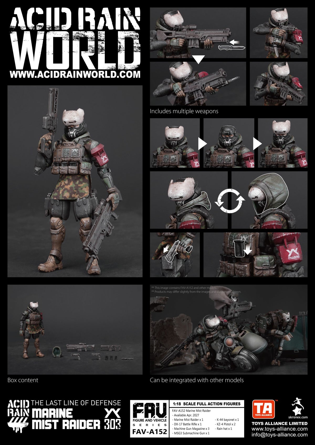 001_TOYS ALLIANCE LIMITED アシッドレイン 1/18スケール FAV-A152 海軍ミストレイダー【予約商品】
