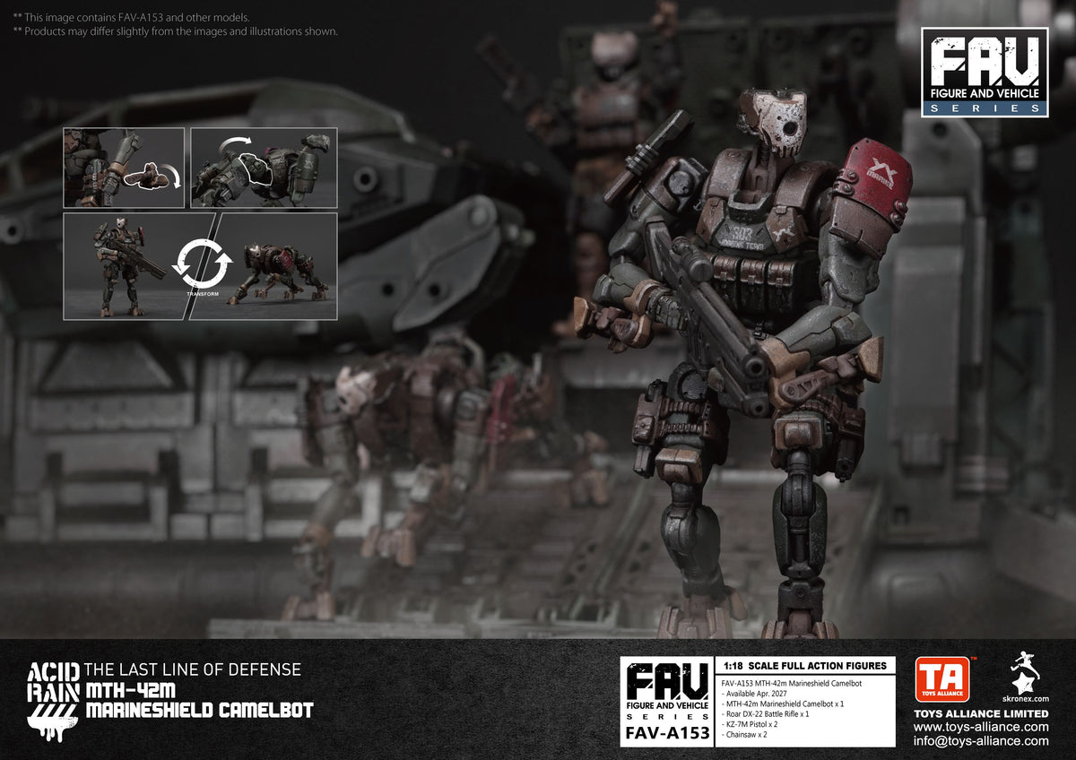 002_TOYS ALLIANCE LIMITED アシッドレイン 1/18スケール FAV-A153 MTH-42m マリーンシールド・キャメルボット【予約商品】