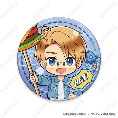 【Box/8】ヘタリア World☆Stars トレーディング缶バッジ-Greetings with Denim Style-[ドレセレmini]【予約商品】