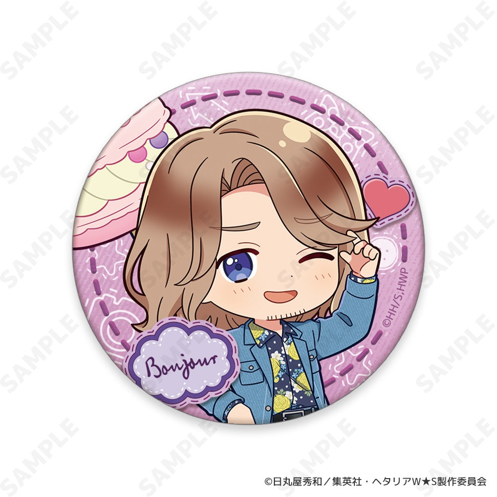 【Box/8】ヘタリア World☆Stars トレーディング缶バッジ-Greetings with Denim Style-[ドレセレmini]【予約商品】