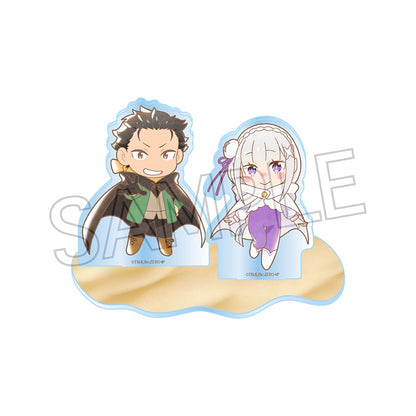 Re:ゼロから始める異世界生活 ミニキャラアクリルスタンド スバル&エミリア【予約商品】