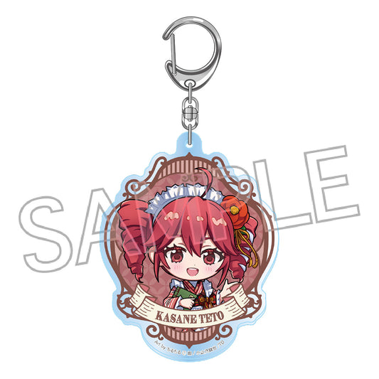 重音テト 和風モダンカフェ アクリルキーホルダー デフォルメA【予約商品】