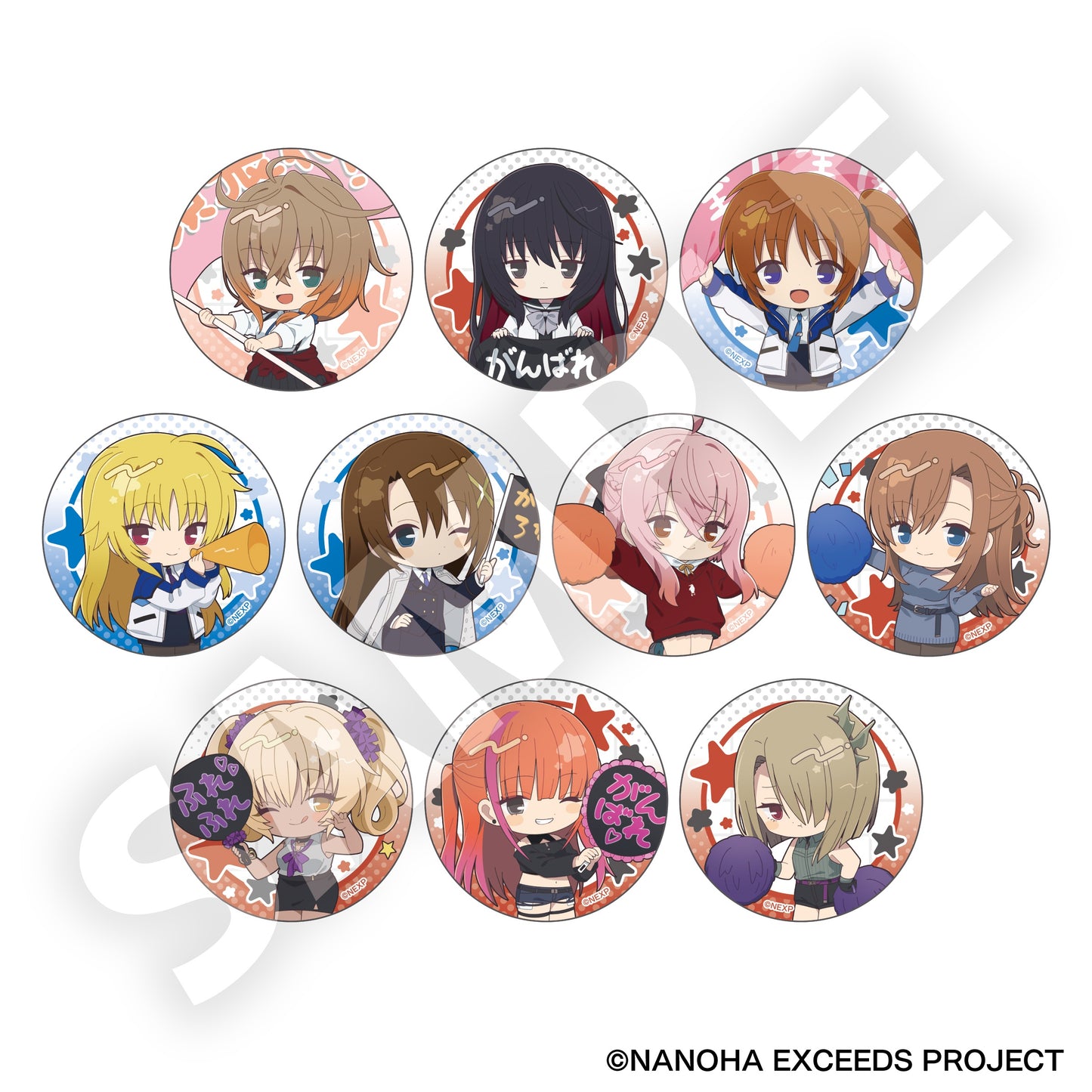 【Box/10】魔法少女リリカルなのは EXCEEDS Gun Blaze Vengeance フレフレンズ缶バッジ【予約商品】