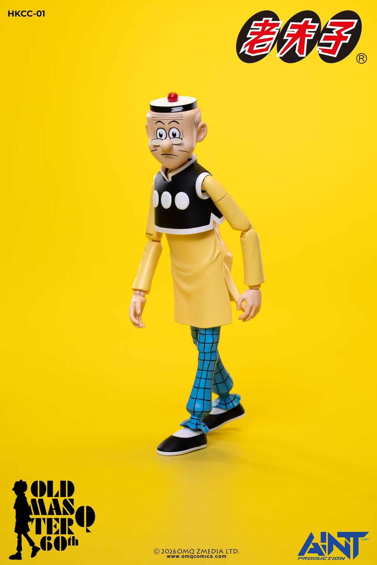 AINT Production HKCC-01 老夫子(ラオフウジ) 1/12スケール 可動フィギュア 60周年記念版【予約商品】
