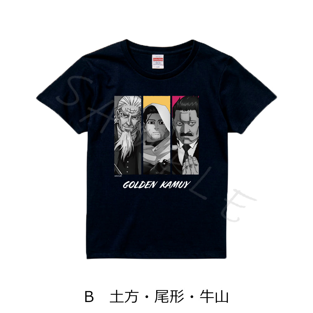ゴールデンカムイ Tシャツ B 土方・尾形・牛山 Lサイズ【再販】【予約商品】