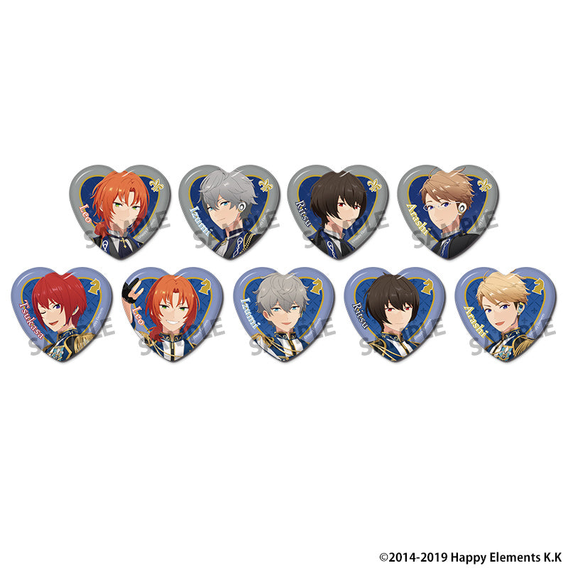 【Box/9】あんさんぶるスターズ!!追憶セレクション チェックメイト トレーディングハート型缶バッジ【予約商品】