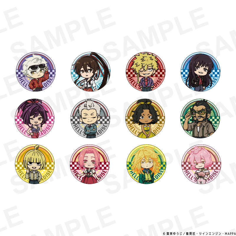 【Box/12】地獄楽 ミニキャラ トレーディング缶バッジ ロカビリーファッションVer.【予約商品】