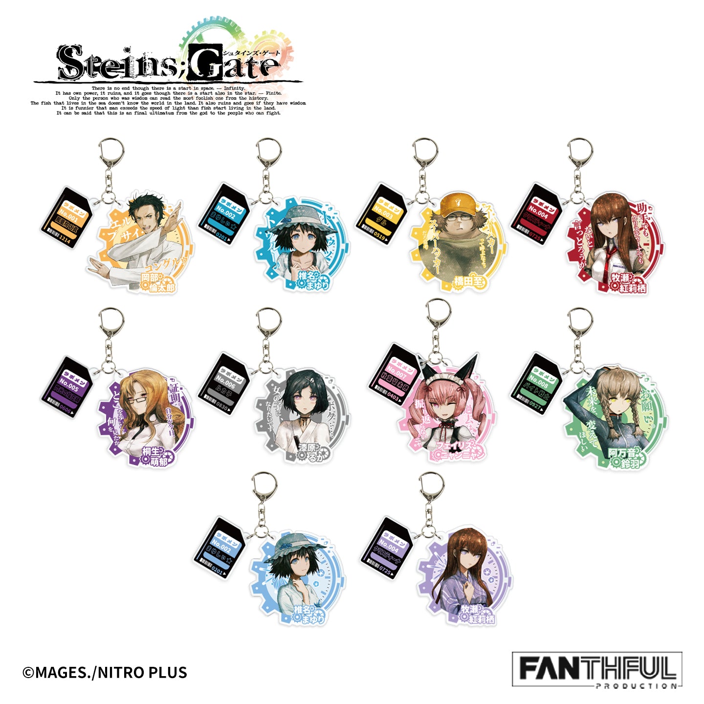 steins;gate キャラクター ストラップ 10個セット シュタインズ・ゲート ラバーストラップコレクション 10個セット