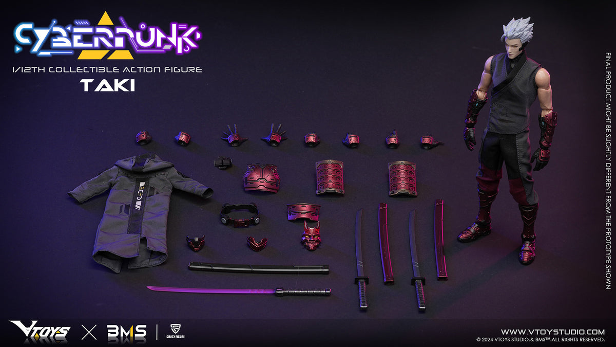VTOYS×BMS×CF Cyberpunk(サイバーパンク)シリーズ 侍 緋色の破暁 1/12スケール可動フィギュア【予約商品】