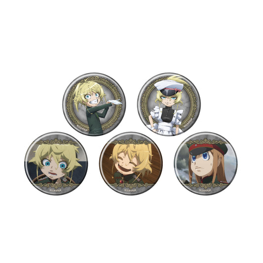 【Box/5】缶バッジ 幼女戦記II 01 スーツ&メイドVer.(公式&描き下ろしイラスト)【予約商品】