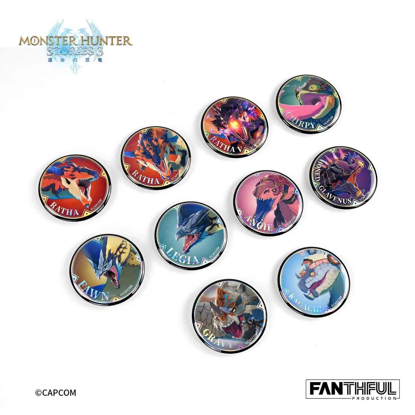 【Box/10】006_FANTHFUL モンスターハンターストーリーズ3 -運命の双竜- FP006MHS32026 オトモン トレーディング缶バッジ【予約商品】