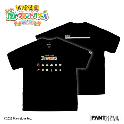FANTHFUL 牧場物語 Let's!風のグランドバザール FP001BKMN2026 黒Tシャツ XL【予約商品】