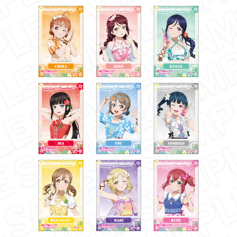 【Box/9】ラブライブ!サンシャイン!! インスタントフォト風ホログラムステッカー アロハ衣装Ver.【予約商品】