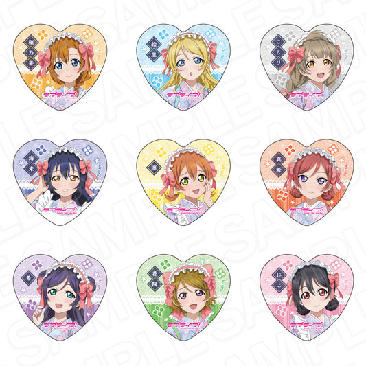 【Box/9】ラブライブ! ハート型カンバッジ 茶寮Ver.【予約商品】