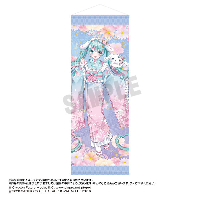 初音ミク×シナモロール 夢桜Ver. BIGタペストリー A【予約商品】